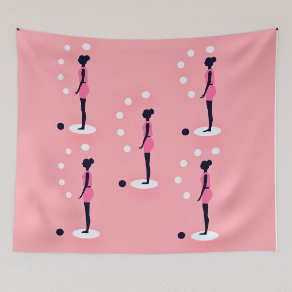 Item preview, Silhouettes on Pink Background designed and sold by Elaine M Hayward .