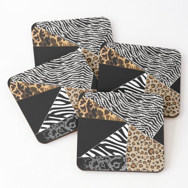Item preview, Animal Print Patchwork Asymmetrical Tile designed and sold by jocelynsart.