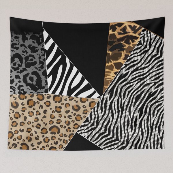 Item preview, Animal Print Patchwork Asymmetrical Tile designed and sold by jocelynsart.
