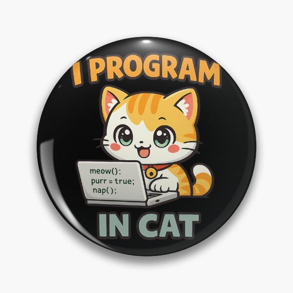 Item preview, I Program in Cat - Funny Programmer Cat Coding designed and sold by TeeTimeTreasure.