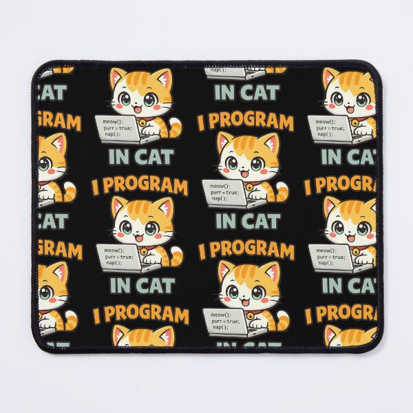 Item preview, I Program in Cat - Funny Programmer Cat Coding designed and sold by TeeTimeTreasure.