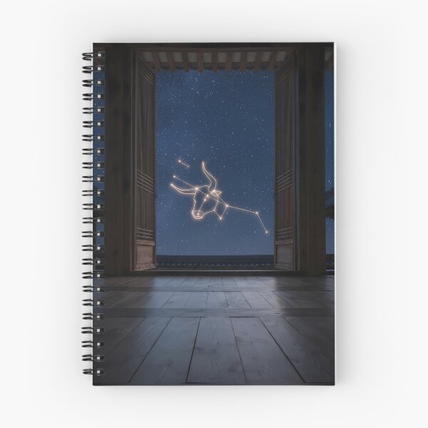 Item preview, Taurus Constellation over a Traditional Hanok: Sturdy Cosmic Guardian | Fine Art Print designed and sold by SOOstudio73.