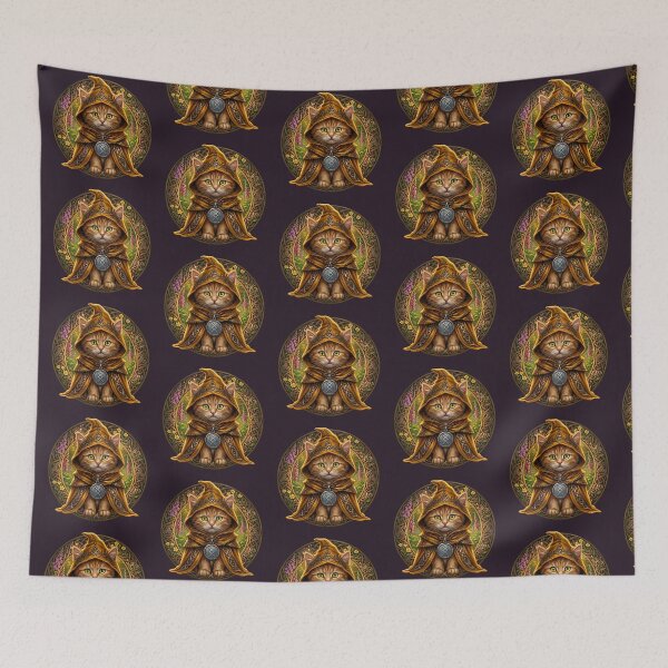 Item preview, The Summer Solstice Tabby Cat Motif - Midsummer Night Edition designed and sold by Englandbear.