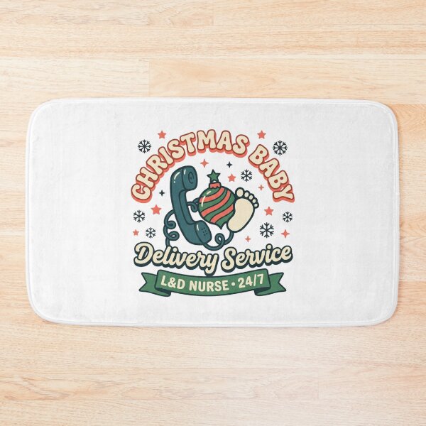 Item preview, Christmas Baby Delivery Service L&D Nurse 24/7 Retro Holiday designed and sold by raedattia.