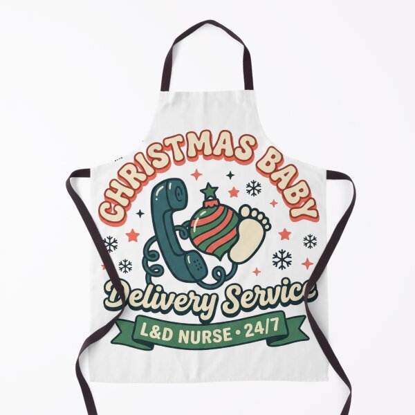Item preview, Christmas Baby Delivery Service L&D Nurse 24/7 Retro Holiday designed and sold by raedattia.