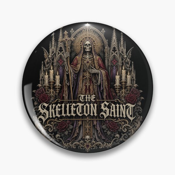 Item preview, Halloween Skeleton Saint – Gothic Holy Macabre Art designed and sold by Uglyandcute.