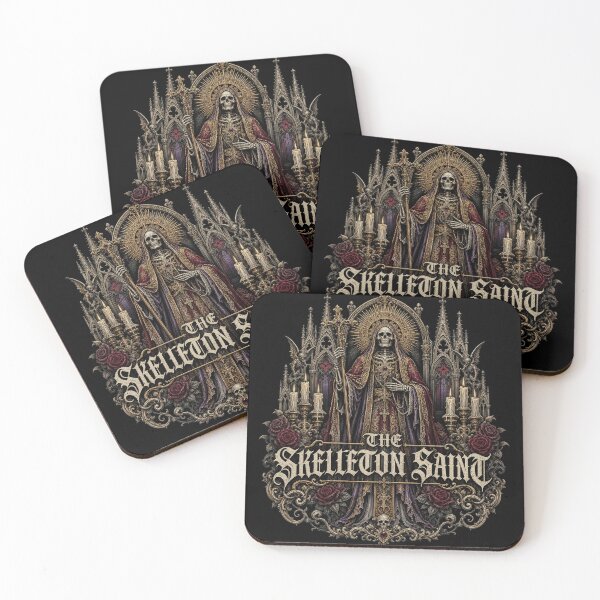 Item preview, Halloween Skeleton Saint – Gothic Holy Macabre Art designed and sold by Uglyandcute.