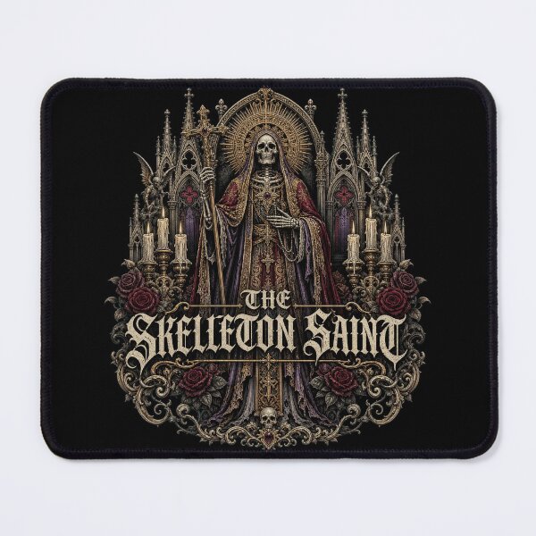 Item preview, Halloween Skeleton Saint – Gothic Holy Macabre Art designed and sold by Uglyandcute.