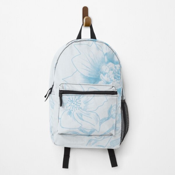 Item preview, Delicate Light Blue Peony Line Drawing designed and sold by JulesGoyco.