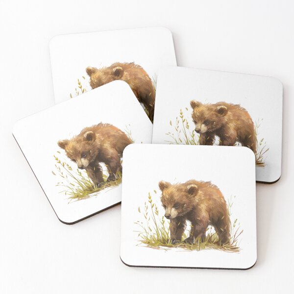 Item preview, Bear Cub | Cute Woodland Animal Watercolor Art designed and sold by Mandayartstudio.