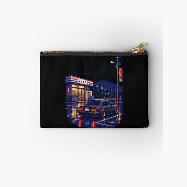 Item preview, Retro Japanese Night Ride – Pixel Car Culture designed and sold by BYVOK.