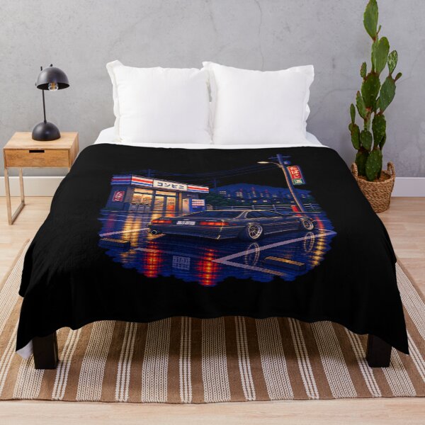 Item preview, Retro Japanese Night Ride – Pixel Car Culture designed and sold by BYVOK.