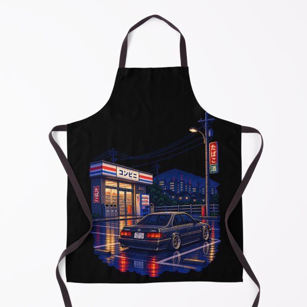 Item preview, Retro Japanese Night Ride – Pixel Car Culture designed and sold by BYVOK.