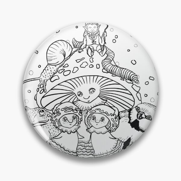 Item preview, Fly Agaric Mushroom Family Coloring Page – Magical Woodland Paint Your Own designed and sold by SaskiaFranken.