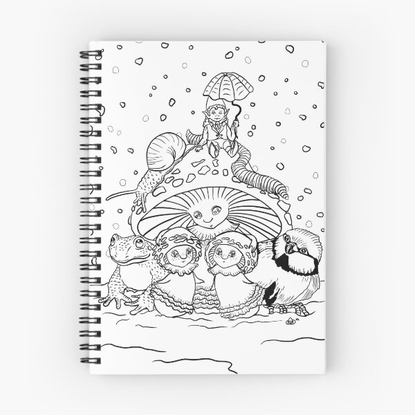 Item preview, Fly Agaric Mushroom Family Coloring Page – Magical Woodland Paint Your Own designed and sold by SaskiaFranken.
