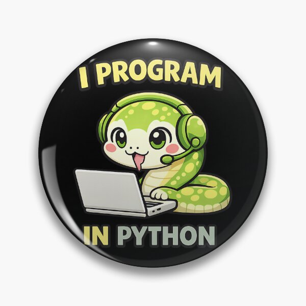 Item preview, I Program in Python - Cute Snake Programmer Coding designed and sold by TeeTimeTreasure.