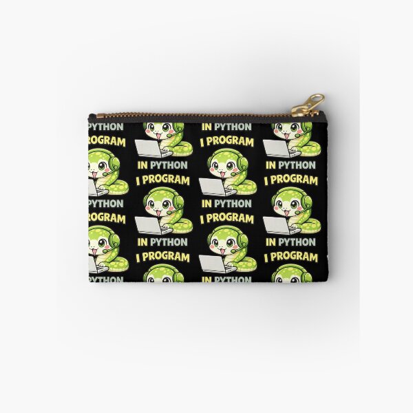 Item preview, I Program in Python - Cute Snake Programmer Coding designed and sold by TeeTimeTreasure.