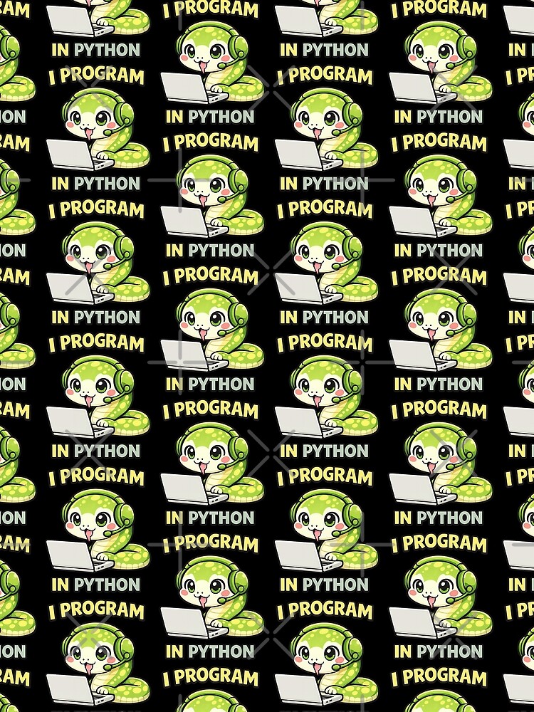 Thumbnail 4 of 4, Graphic T-Shirt, I Program in Python - Cute Snake Programmer Coding designed and sold by TeeTimeTreasure.