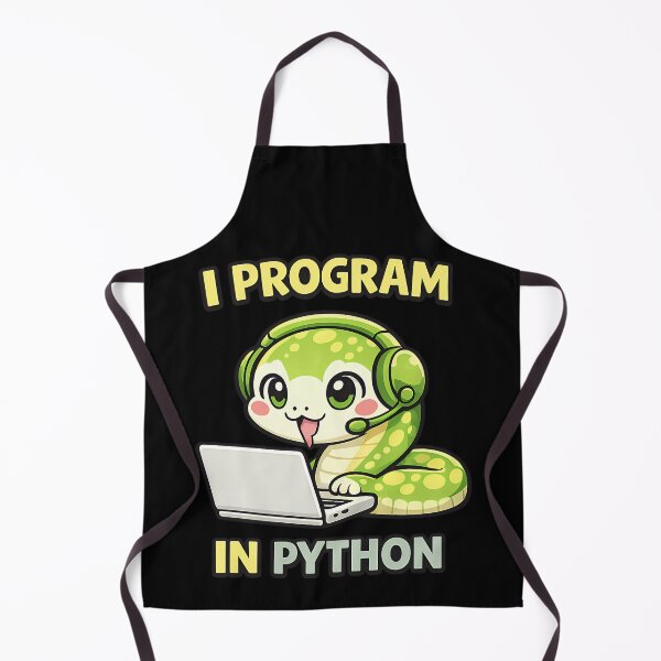 Item preview, I Program in Python - Cute Snake Programmer Coding designed and sold by TeeTimeTreasure.