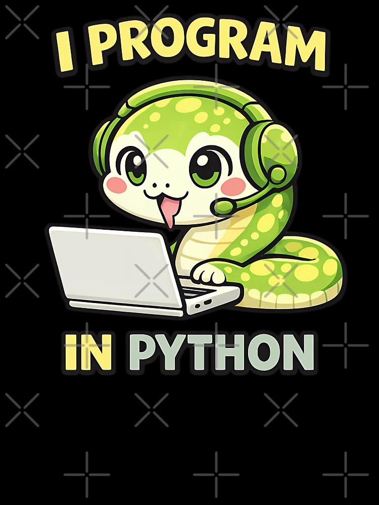 Thumbnail 7 of 7, Oversized T-Shirt, I Program in Python - Cute Snake Programmer Coding designed and sold by TeeTimeTreasure.