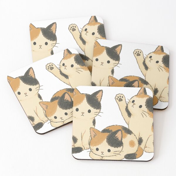 Item preview, Calico Cat Siblings - Playful Kitten Trio Illustration designed and sold by medicalkinoko.