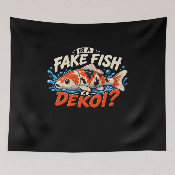 Item preview, Is A Fake Fish A Dekoi Koi Wordplay designed and sold by elderberry.