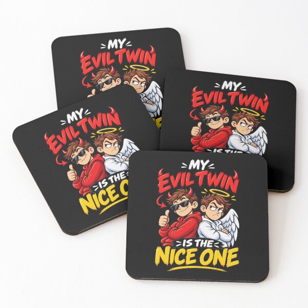 Item preview, Funny Evil Twin Nice One Angel Devil Twins Quote designed and sold by elderberry.