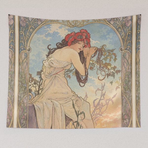 Item preview, Alphonse Mucha Seasons Summer designed and sold by maniacfitness.