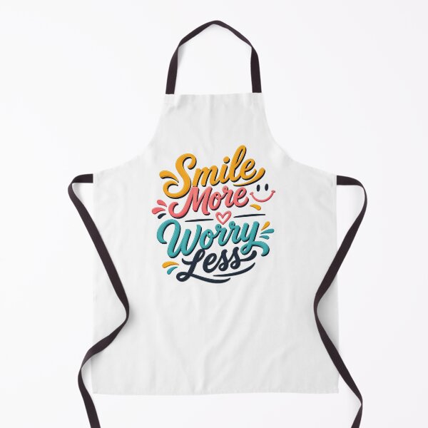 Item preview, Smile More Worry Less Positive Motivational Typography designed and sold by MR4me.