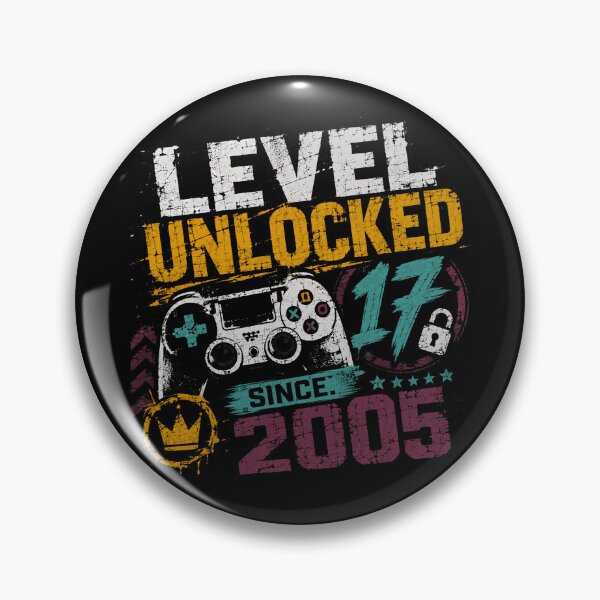 Item preview, Level Unlocked 17 Since 2005 Birthday Gaming Seventeen Years Old Born 2005 designed and sold by RetroMini2026.