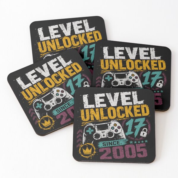 Item preview, Level Unlocked 17 Since 2005 Birthday Gaming Seventeen Years Old Born 2005 designed and sold by RetroMini2026.