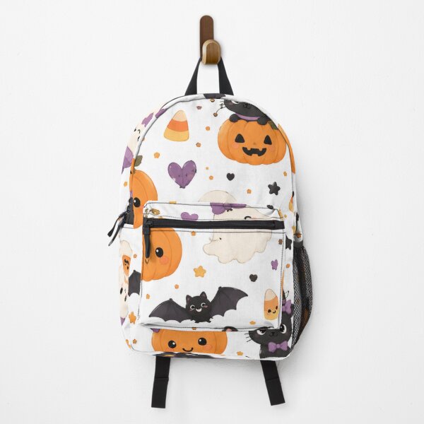 Item preview, Cute Kawaii Halloween Cats Ghosts Pumpkins Bats Pattern designed and sold by DreamPixelPrint.