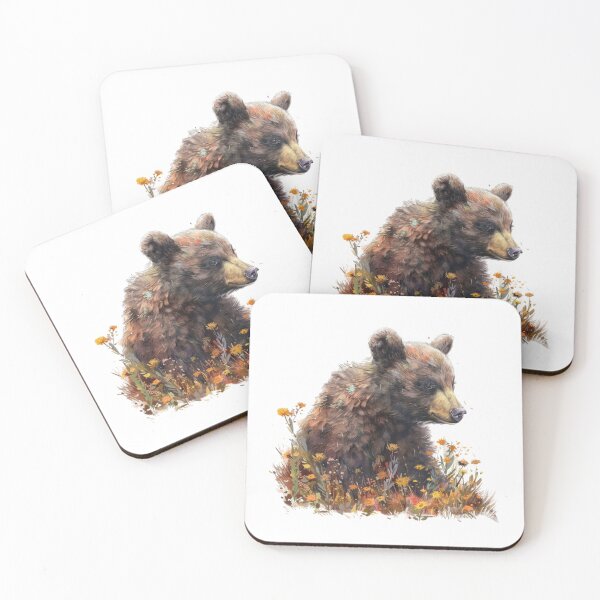 Item preview, Bear Cub | Cute Woodland Animal Watercolor Art designed and sold by Mandayartstudio.