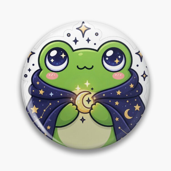Item preview, Mystic Cosmic Frog With Crescent Moon designed and sold by PixelNest40.