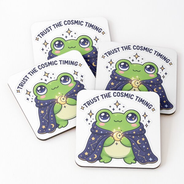 Item preview, Mystic Cosmic Frog With Crescent Moon designed and sold by PixelNest40.