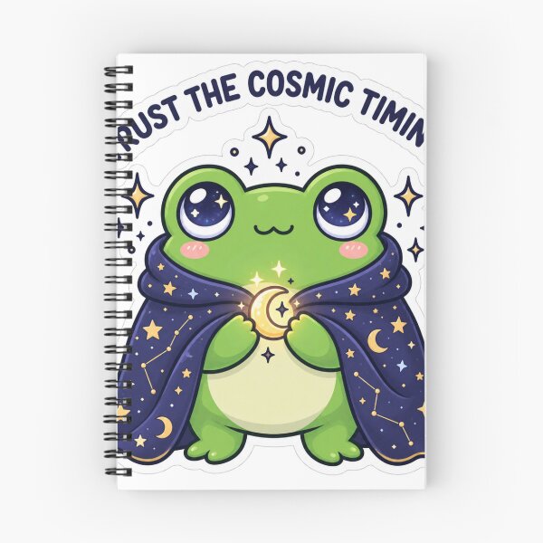 Item preview, Mystic Cosmic Frog With Crescent Moon designed and sold by PixelNest40.