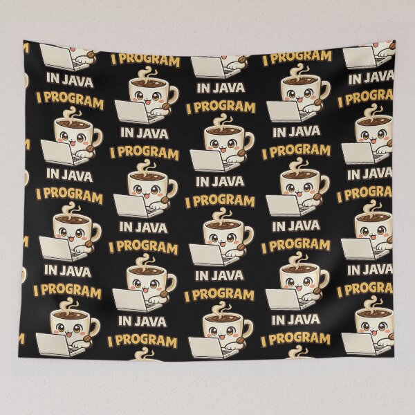 Item preview, I Program in Java - Cute Coffee Programmer Coding designed and sold by TeeTimeTreasure.