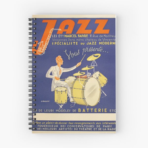 Item preview, Vintage French Jazz drumming poster - Paris, France designed and sold by Rob’s Dumb Stickers.