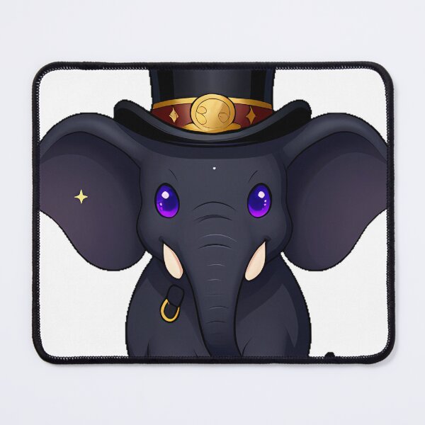 Item preview, Gothic Black Elephant with Top Hat designed and sold by IllumeInk.