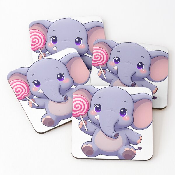 Item preview, Cute Elephant with Swirl Lollipop designed and sold by pumsquare.