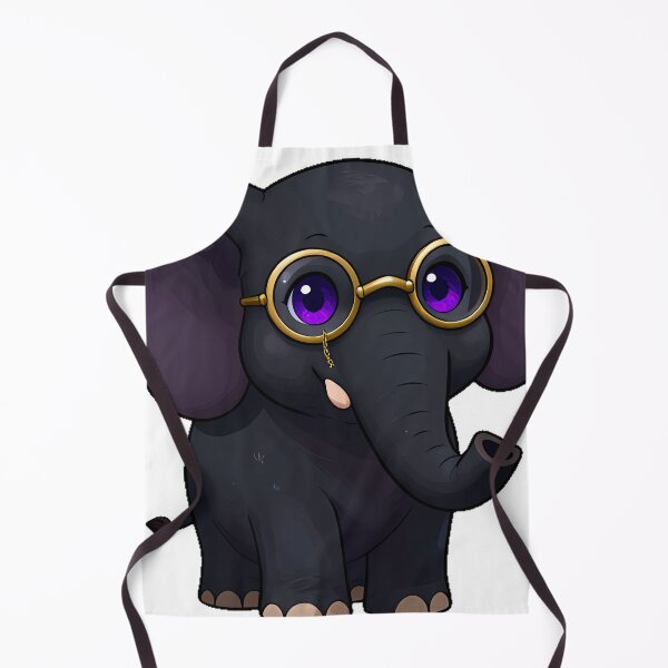 Item preview, Gothic Black Elephant with Monocle designed and sold by IllumeInk.