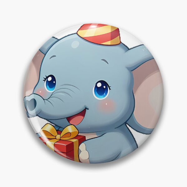 Item preview, Cute Elephant with Party Hat and Gift Box designed and sold by pumsquare.