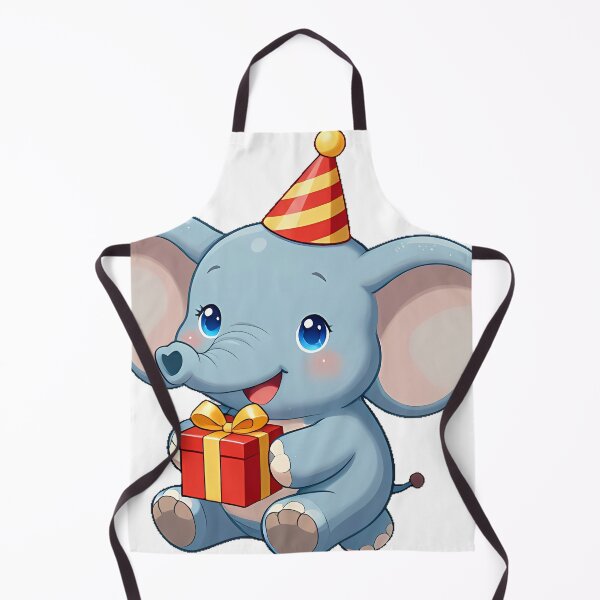 Item preview, Cute Elephant with Party Hat and Gift Box designed and sold by pumsquare.