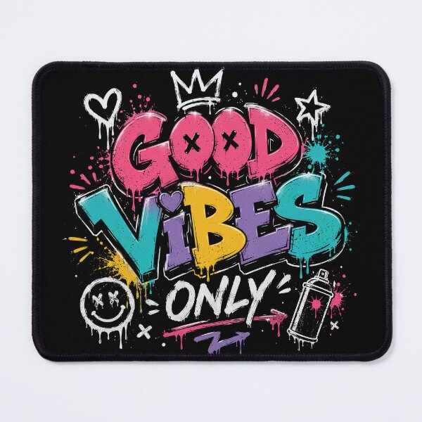 Item preview, Vibrant Good Vibes Only Graffiti Artwork designed and sold by The Shirt Shoppee .