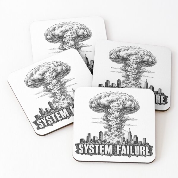 Item preview, System Failure | Dystopian Apocalypse Skull Graphic T-Shirt designed and sold by FadedFrequency.
