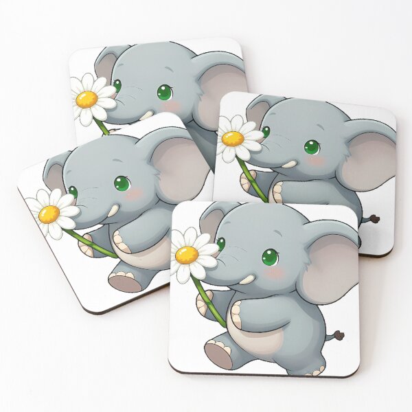Item preview, Cute Elephant with a Big Daisy designed and sold by pumsquare.