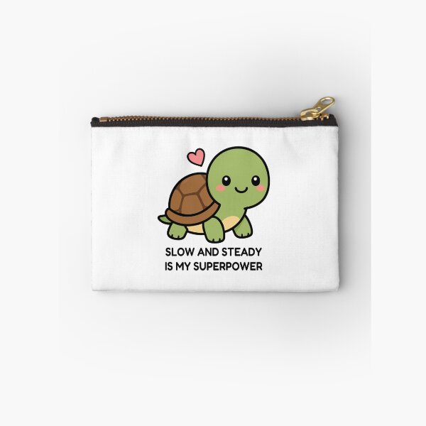 Item preview, Slow And Steady Is My Superpower Cute Kawaii Turtle designed and sold by VectorForge Studio.