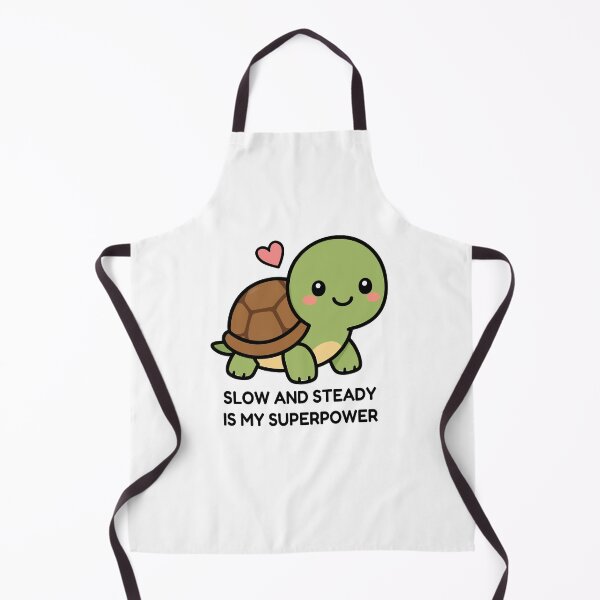 Item preview, Slow And Steady Is My Superpower Cute Kawaii Turtle designed and sold by VectorForge Studio.