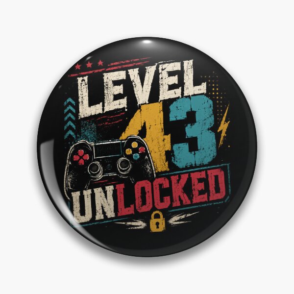 Item preview, Level 43 Unlocked Forty Third Birthday Gamer Video Game Player Celebration designed and sold by RetroMini2026.