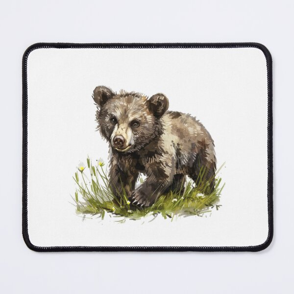 Item preview, Bear Cub | Cute Woodland Animal Watercolor Art designed and sold by Mandayartstudio.